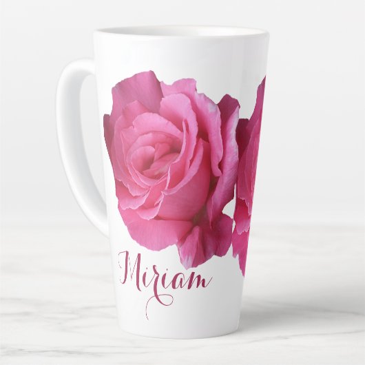 naam Miriam roze rozenbloem Latte Mok (Linkerhoek)