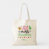 Naam Miss Kerstmeisjes Tote Bag (Achterkant)