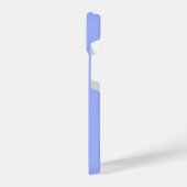 Naam modern blauw monogram Initiaal iPhone Hoesje (Linkerkant)