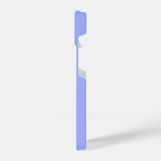 Naam modern blauw monogram Initiaal iPhone Hoesje (Linkerkant)