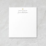 Naam Modern Gold Heart Calligrafie Notitieblok<br><div class="desc">Aangepast ontworpen notebookscherm met een modern en eenvoudig gouden design met uw persoonlijke kalligrafie.</div>