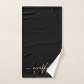 Naam modern Gold Monogram Bad Handdoek (Handdoek)