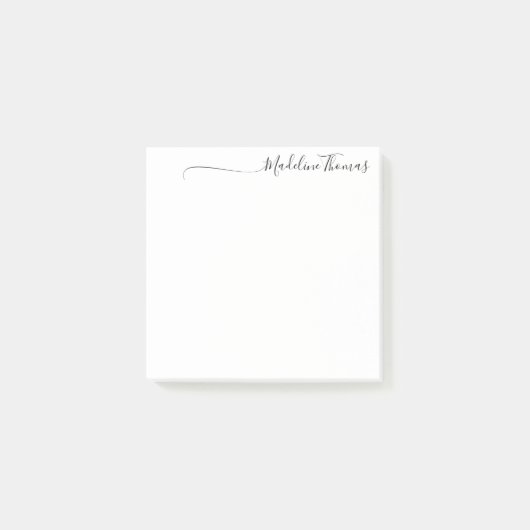 Naam modern kalligrafisch script post-it® notes (Voorkant)
