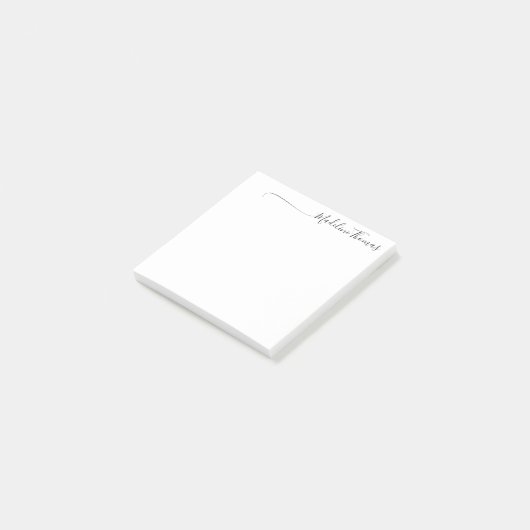 Naam modern kalligrafisch script post-it® notes (Schuin)