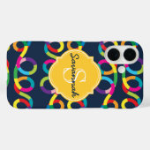 Naam modern kleurrijk modellenontwerp Case-Mate iPhone case (Achterkant (horizontaal))