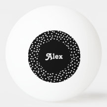 Naam Modern Leuk Polka Dot Zwart-wit