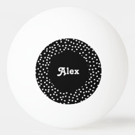 Naam Modern Leuk Polka Dot Zwart-wit Pingpongbal