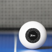 Naam Modern Leuk Polka Dot Zwart-wit Pingpongbal (Net)