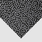 Naam Modern Leuk Polka Dot Zwart-wit Tissuepapier (Detail)