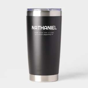 Naam Modern Minimaal Zwart Geïsoleerde Drinkbeker