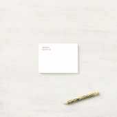 Naam Modern Minimalist Professional Plain White Post-it® Notes (Op bureau)
