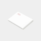 Naam Modern Minimalist Professional Plain White Post-it® Notes (Schuin)