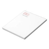 Naam Modern Minimalistisch Professioneel Eenvoudig Notitieblok (Linkerzijde)