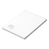 Naam Modern Minimalistisch Professioneel Eenvoudig Notitieblok (Linkerzijde)