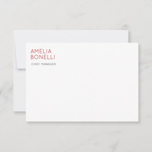 Naam Modern Minimalistisch Professioneel Eenvoudig RSVP Kaartje (Voorkant)