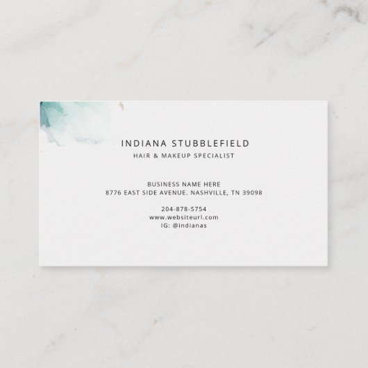 Naam modern script Agate Monogram Visitekaartje (Achterkant)