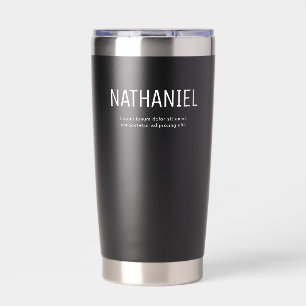 Naam Modern Vet Zwart Geïsoleerde Drinkbeker