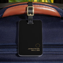 Naam modern zwart Gold-minimalistisch monogram