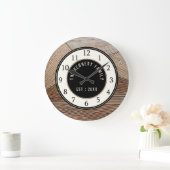 Naam moderne houten palet grote klok (Huis)