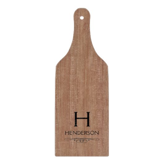 Naam moderne monogram snijplank (Voorkant)