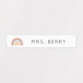 Naam moderne regenboogleraar labels (Design 1)