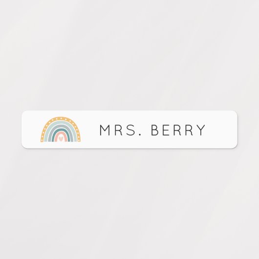 Naam moderne regenboogleraar labels (Design 2)