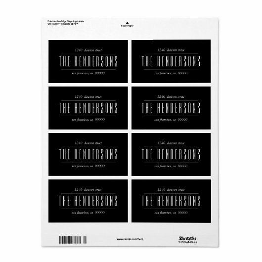 Naam moderne veelgebruikte Script-reeks Etiket (Full Sheet)