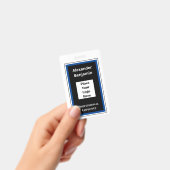 Naam moderne werknemer Logo Streepjescode-ID Badge (Handheld)