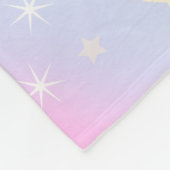 Naam Moederdag roze pastbloemen sterren wijzigen Fleece Deken (Hoek)