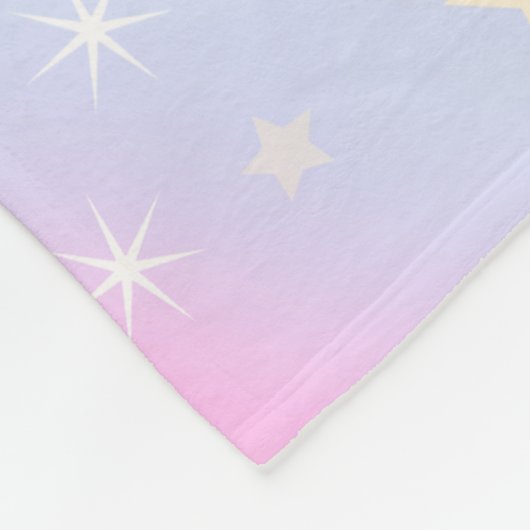 Naam Moederdag roze pastbloemen sterren wijzigen Fleece Deken (Hoek)