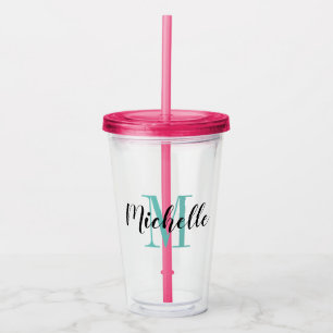 Naam monogram acryl tumbler glazen