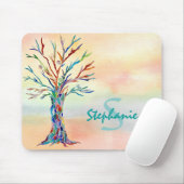 Naam Monogram bijtende boom Muismat (Met muis)