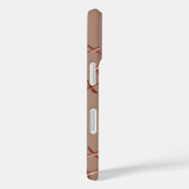 Naam Monogram Boho Minimalist Bruin Roze Goud Chic Case-Mate iPhone Case (Achterkant / Rechts)