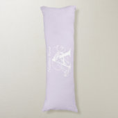 Naam Monogram Chic Unieke Elegante Moderne Sjabloo Lichaamskussen (Voorkant Verticaal)