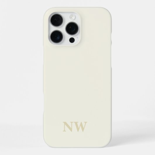 Naam Monogram Classic Minimalist iPhone Hoesje (Achterkant)