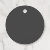 Naam & Monogram | Donkergrijs Bedankjes Labels (Achterkant)