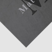 Naam & Monogram | Donkergrijs Tissuepapier (Detail)