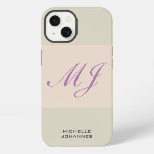 Naam Monogram Eenvoudig Modern Minimalistisch iPhone 13 Hoesje