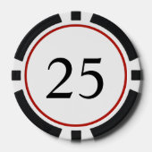 Naam Monogram en Nummer Bedrag Speciaal Cadeau Poker Chips (Voorkant)