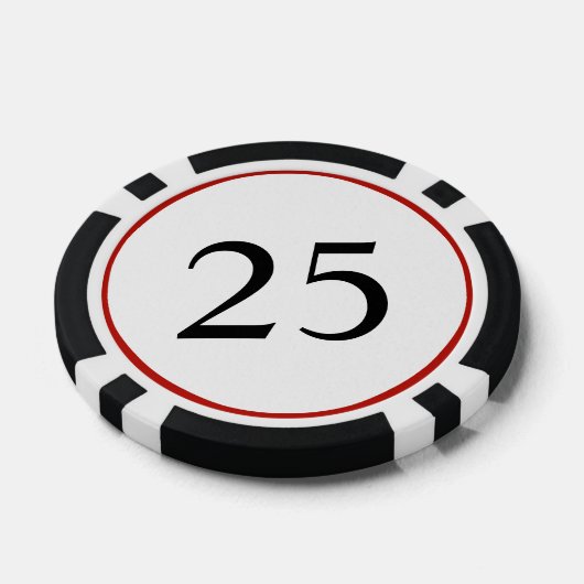 Naam Monogram en Nummer Bedrag Speciaal Cadeau Poker Chips (Enkel)