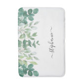 Naam Monogram Eucalyptus Griekenland Badmat (Voorkant Verticaal)