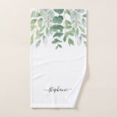 Naam Monogram Eucalyptus Griekenland Handdoek (Handdoek)