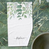 Naam Monogram Eucalyptus Griekenland Handdoek