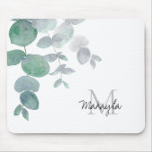 Naam Monogram Eucalyptus Griekenland Muismat (Voorkant)