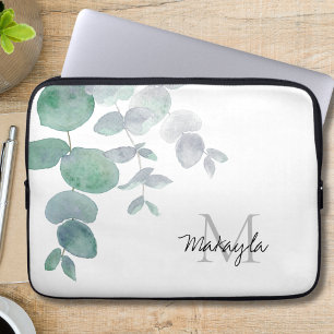 Naam Monogram Eucalyptus Laptop Sleeve