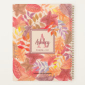 Naam Monogram Fall Leaves Planner (Achterkant)