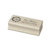 Naam monogram familienaam RSVP Adress Royal Wreath Rubberstempel (Stempel)