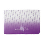 Naam Monogram Farmhouse Lavender Flower Pattern Badmat (Voorkant)