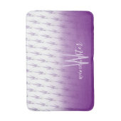 Naam Monogram Farmhouse Lavender Flower Pattern Badmat (Voorkant Verticaal)