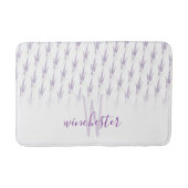 Naam Monogram Farmhouse Lavender Flower Pattern Badmat (Voorkant)